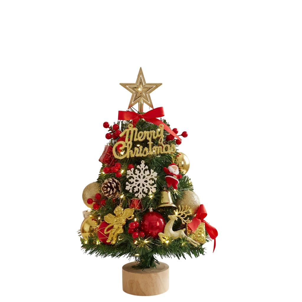 Christmas Tree Desktop Ornament Small Tabletop Holiday Decoration for Home