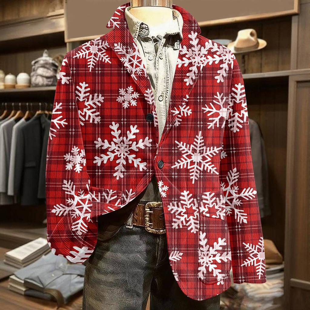 Pánské ošklivé vánoční manšestrové teplé kapsové sako kardigan pánský ležérní oblek