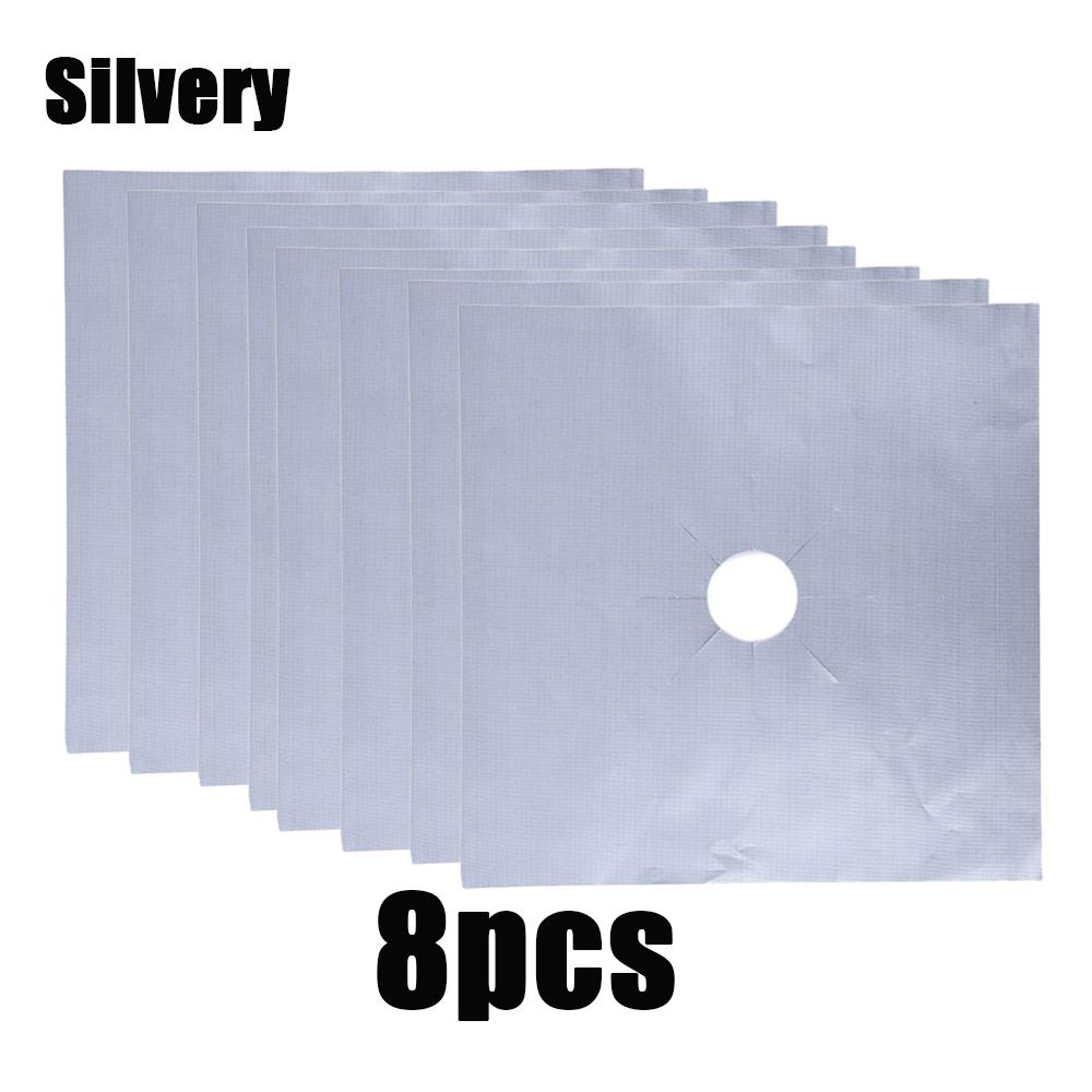 2/4/8 Stück Wiederverwendbare Saubere Matte Pad Gaskochfeld Oberflächenschutzpad Waschbar Öl- und Schmutzabweisend Küchenreinigungszubehör