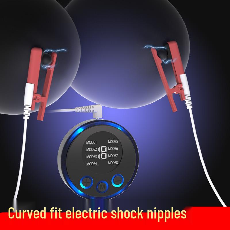 Elektrické šokové svorky na bradavky pro unisex intimní stimulaci a ženský orgasmus