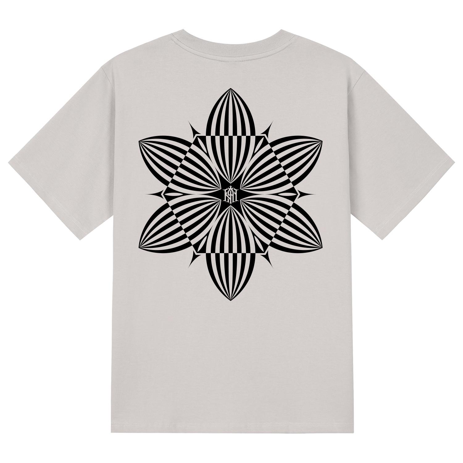 Khan 6312 Ktc0085 Khan Of Flower Short Sleeve T-Shirt - Beige Beige/L