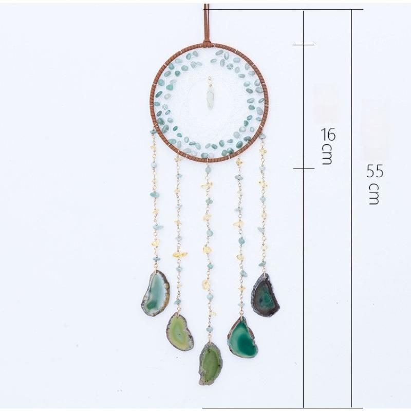 Natural Raw Stone Agate Slice Dreamcatcher Accessories Bohemian Home Wall Decor Craft Supply for DIY Hanging Ornament