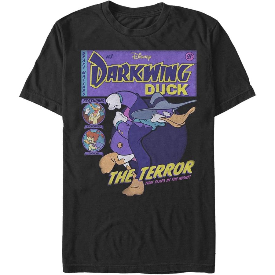 Мужская футболка Darkwing Duck The Terror That Flaps In The Night Обложка комикса S чёрный