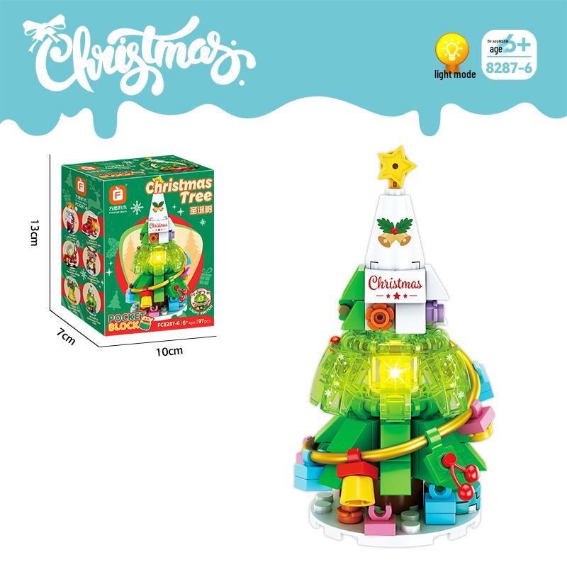 Lele Brothers Christmas Tree Building Blocks for Kids - Educational Toy Set