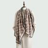 Autumn and winter new atmosphere scarf women's dual-purpose imitation cashmere air conditioner shawl double-sided thickened warm scarf