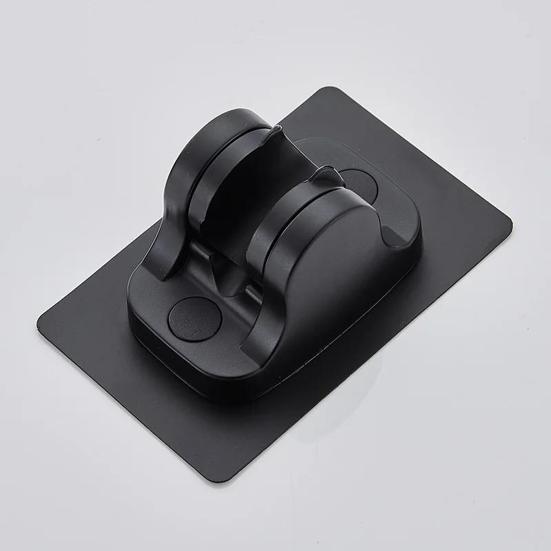 

Support mural réglable pour pommeau de douche, ventouse noire, accessoires de salle de bain sans perceuse чёрный