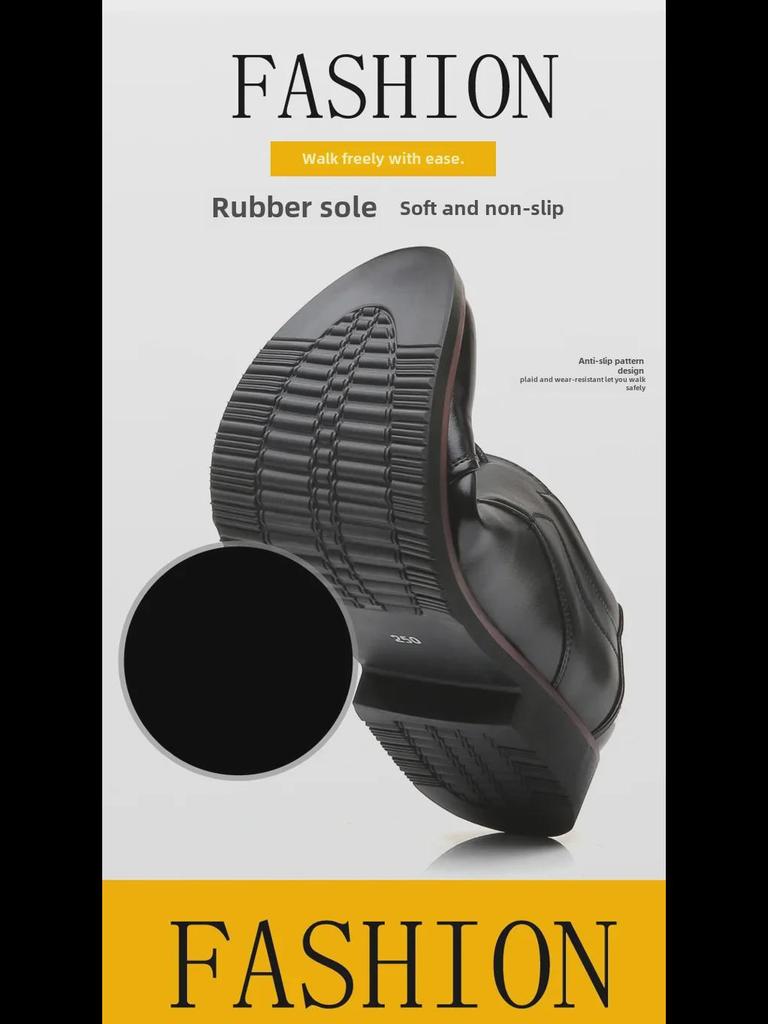 2024 Large Size Men's Leather Lace-Up Business Casual Shoes (Sizes 46-48)