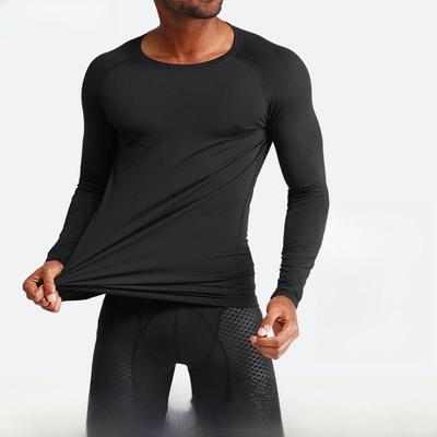 Men's Winter Compression Tights: Warm, Quick-Dry, Velvet Basketball & Running Sportswear with Long Sleeves.