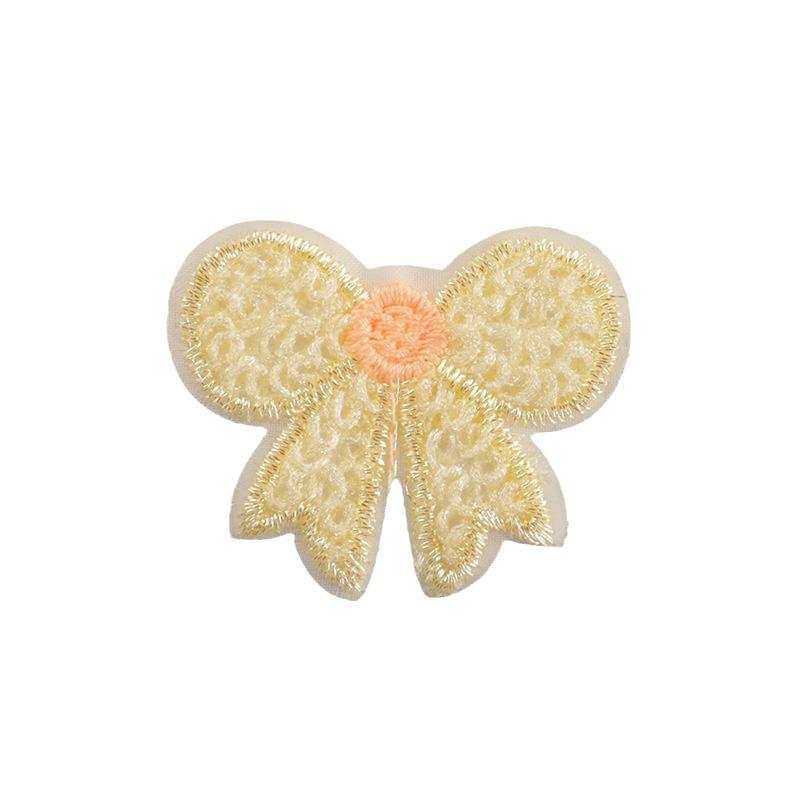 Original Embroidery Label Accessories Self-Adhesive Patch Sticker Mesh Bow Clothing Accessories Patch Embroidery Sticker Cloth Sticker