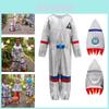 Kostium Astronauty Srebrny Dziecięcy Bsrlons Na Gry Sportowe I Cosplay Kombinezon Kosmiczny Ze Strojem Pilota