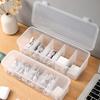 Transparent Cable Storage Containers Dustproof For Data And Charging Cords Storage Box Multifunctional Home Supplies Organizer