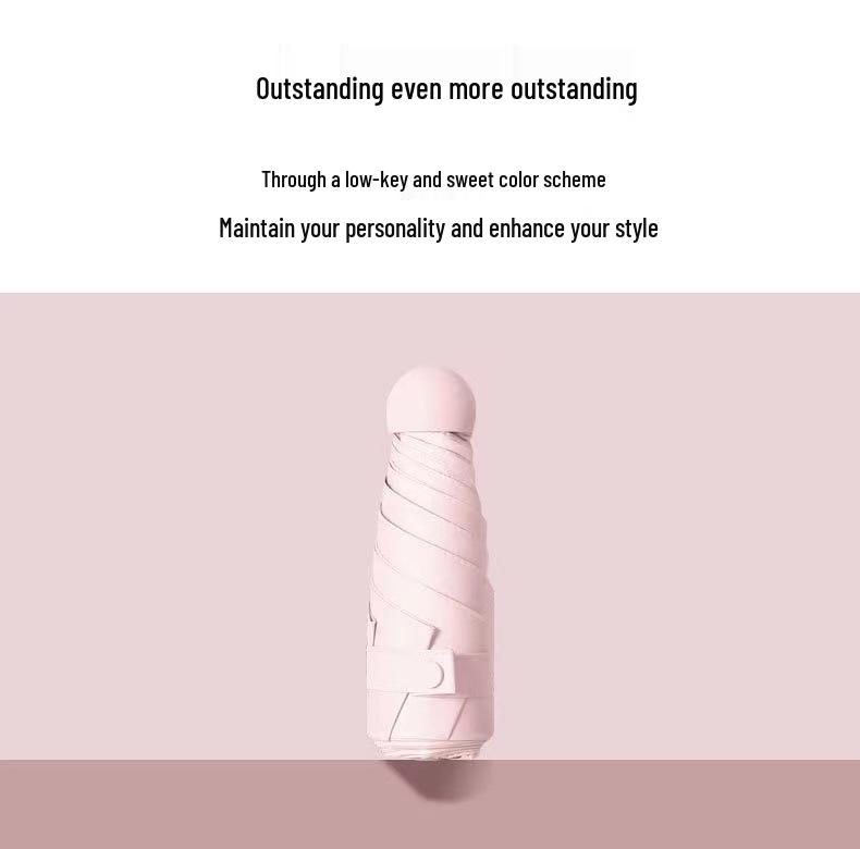 50% Off Dual-Use Mini Pocket Umbrella: Lightweight Sunshade & Rain Protection with Black Glue; Ideal for Sun Protection & Customization