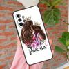 Black Brown Hair Baby Mom Girl Queen Phone Case For Samsung Galaxy A54 A34 A14 A55 A35 A25 A15 A52 A32 A12 A51 A71 A13 A33 A53