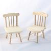 Unpainted Miniature Study Table Chair Set With Smoothly Texture For 1/12 Doll House Decoration Scene Display Accessories