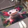 1pc Vibrant Axolotl Pattern HD Printed Door Mat - Non-Slip, Absorbent Microfiber Polyester Rug for Bathroom, Bedroom, Living Roo