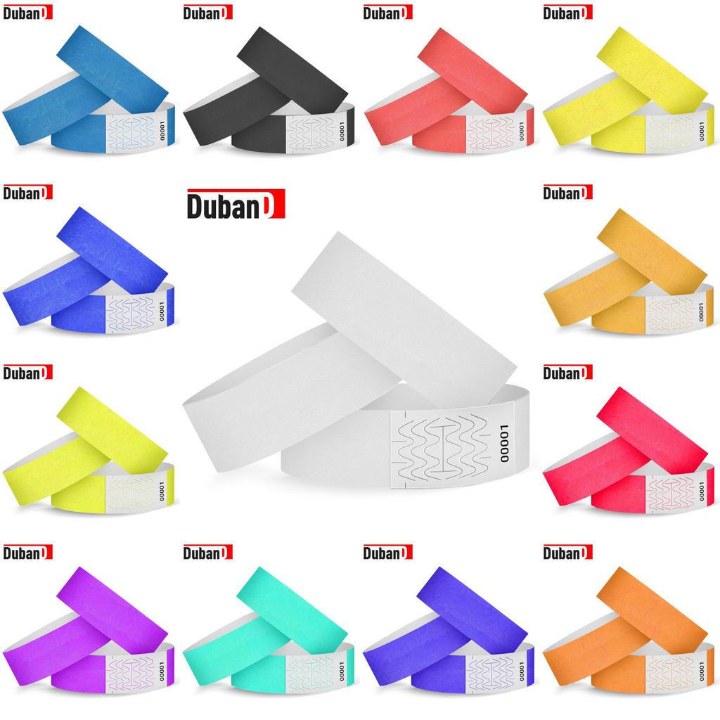 Waterproof Dupont Paper Wristbands With Uv Printing For Childrens Playground And Pool Access