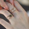 Trendy Ins Style Double Layer Open Ring For Women Elegant Vintage Copper Jewelry