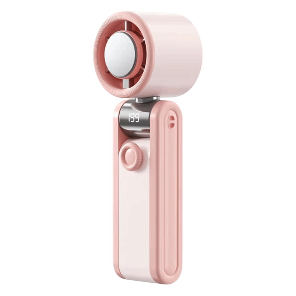 Digital Display Mini Pocket Fan Foldable Design Folding Cooling Fan Portable Desktop Fan Home Use