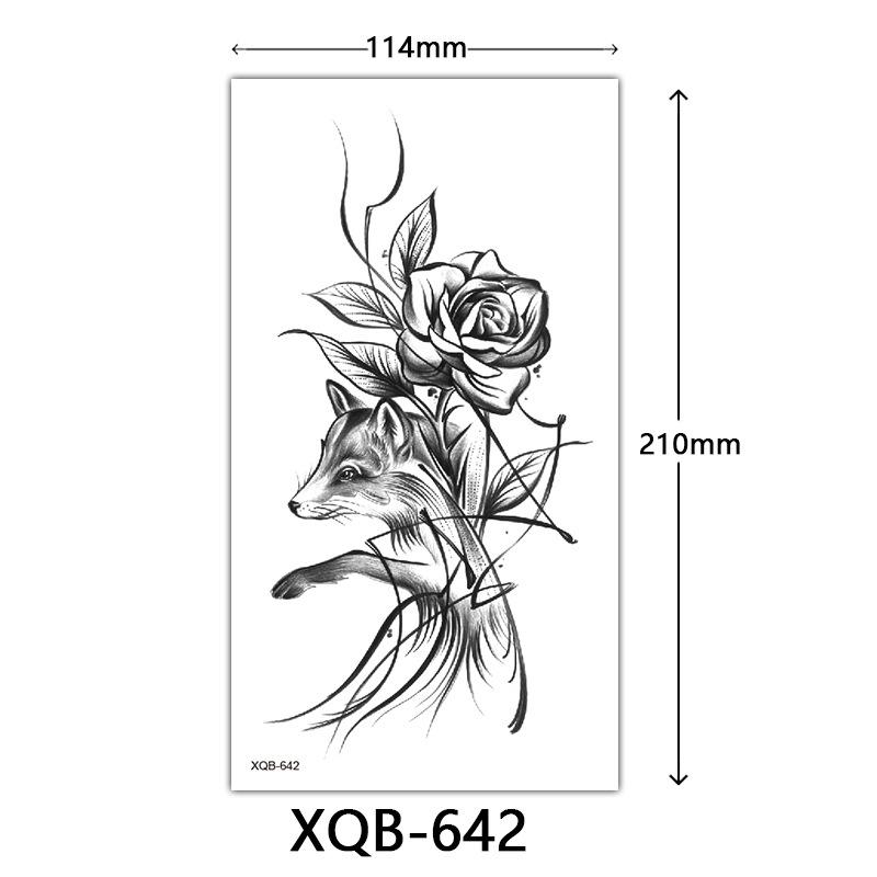 Small Full Arm Tattoo Sticker, Flower Letters, Plain Flower Tattoo Sticker Tattoo