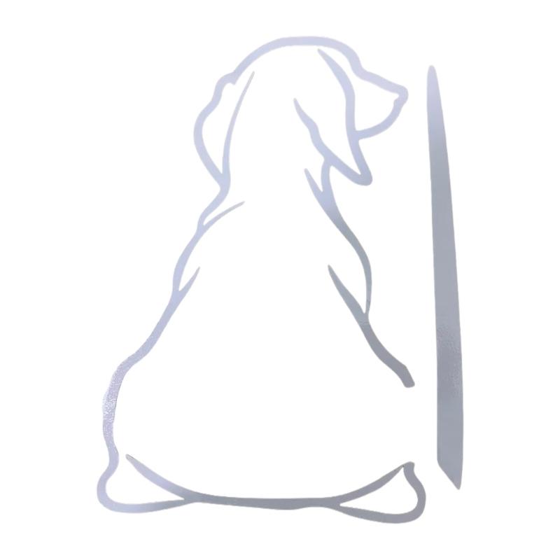 Adorable Wagging Puppy Window Sticker Strong Weatherproof Decoration Simple Installation for Vehicles Gifts