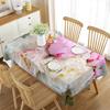 Peony Flower Print Tablecloth for Party Banquet Table Holiday Kitchen Decoration Rectangular Table Mat Accessories Table Cover