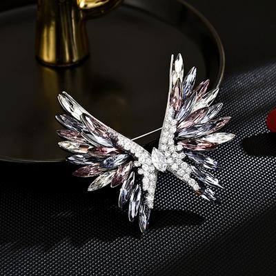 Women's Light Luxury Design Elegant Wing Brooch Fashionable And Versatile Niche Design Sense Brooch Daily Accessories