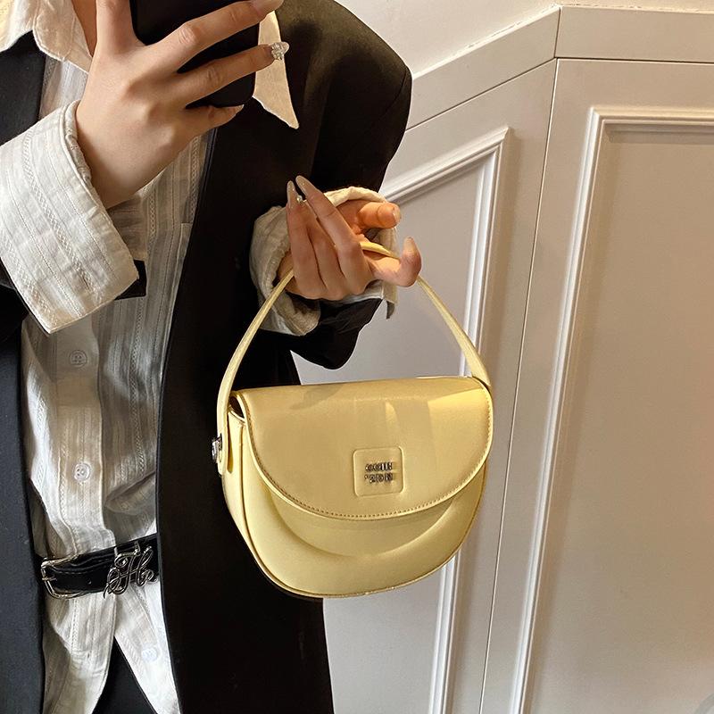 Summer niche texture handbag small bag women's 2025 new simple saddle bag versatile shoulder messenger bag