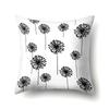 Polyester Pillow Case Car Decoration Home Printed Black and White Geometric Car Cushion Head Cushion Cover