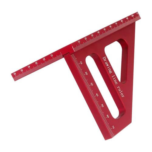 KETIPED 3D Multi-Angle Measuring Ruler, 4.4" X 3.1" Aluminum Alloy Woodworking Square Protractor, Carpenter's Tool