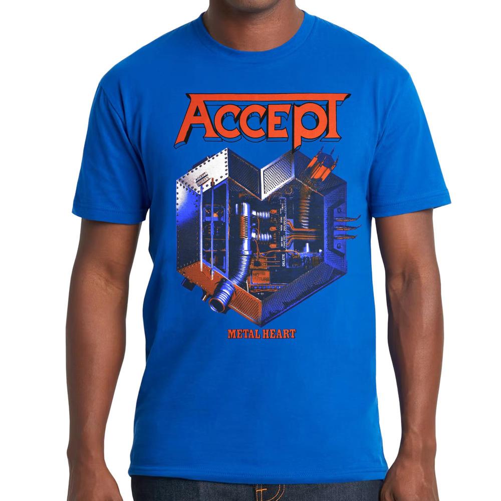 NEW Accept Metal Heart  Blue All Size S-5XL Unisex Shirt Unisex T-Shirt XXXL
