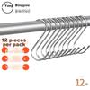 Bingyou Stainless Steel S Hook Thickened 4.2mm Meat Hook, Kitchen Hanging Hook No Drilling Universal S-Shaped Hook, 9cm 12-Pack