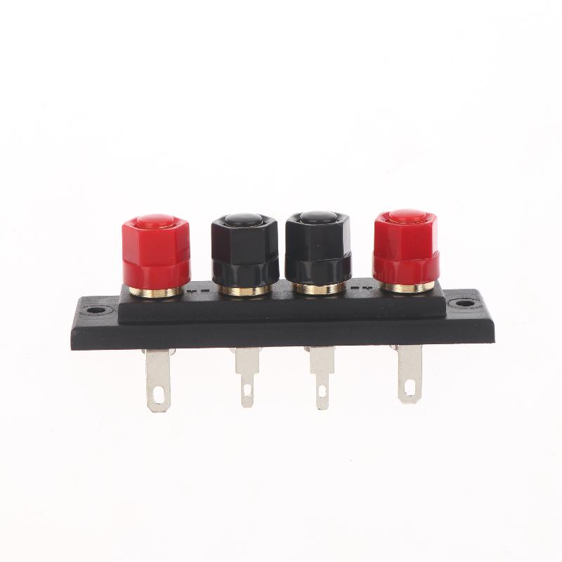 1Pcs Audio Accessories Speaker Amplifier Chassis Terminal Output Four-Position Terminal Soundbox Speaker Gold Wiring Board