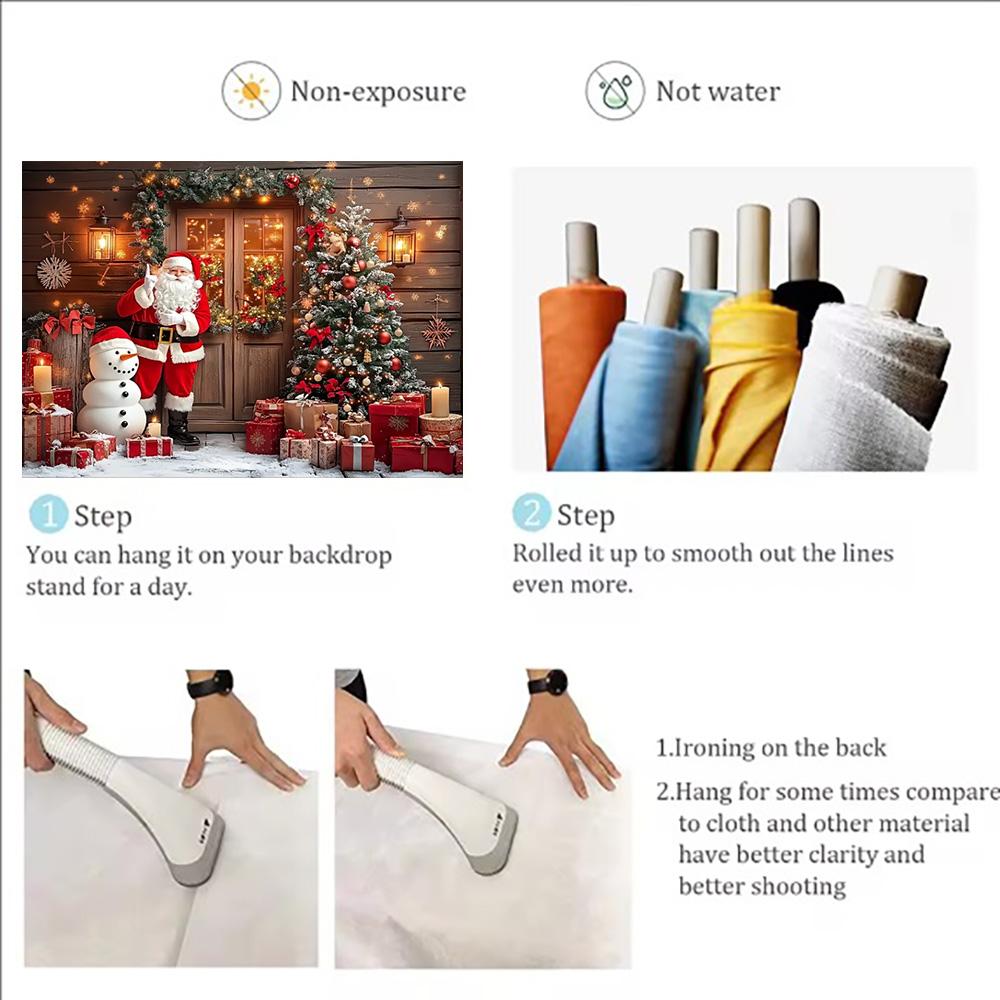 Merry Christmas Backdrop Santa Claus Xmas Fireplace Photography Background Home Family Party Decoration 2026 Xmas Photo Props302