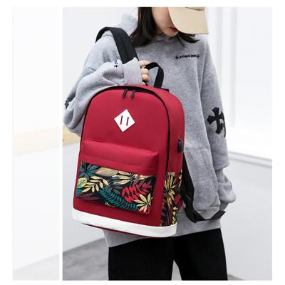 Fashionable and Minimalist Backpack for Female College Students, College Style Casual Backpack Set