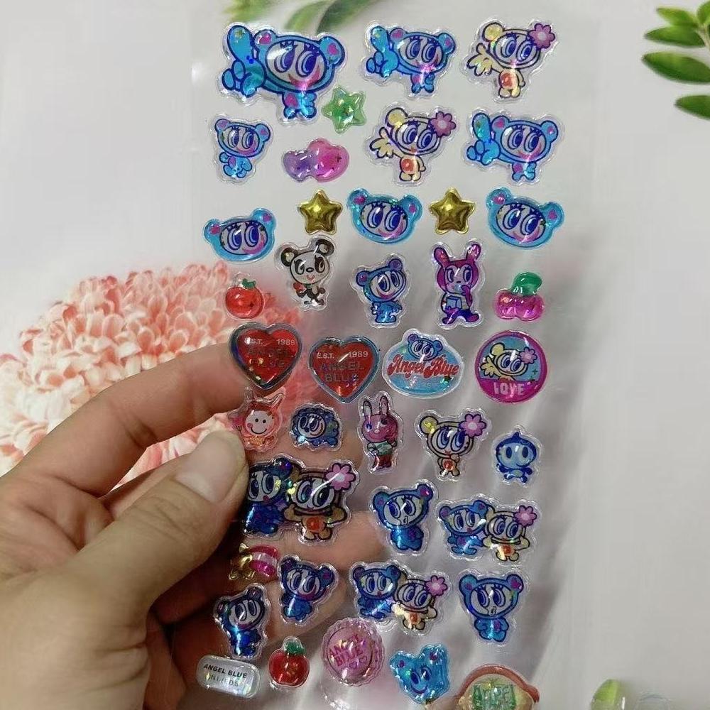 Blue Angel 3D Resin Stickers for Japanese Blue Phone Case - Cute Kawaii DIY Decal Beautiful Toy for Boys and Girls