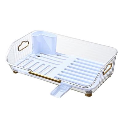 Multifunctional Kitchen Dish Rack BPA-Free Plastic Pot Plate Bowl Draining Holder Dinner Pans Chopsticks Spoon Storage Shelf Kitchenware Organizer