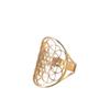 Dawapara Flower of Life Talisman Resizable Finger Rings for Men Women Hollow Adjustable Ring Stainless Steel Jewelry