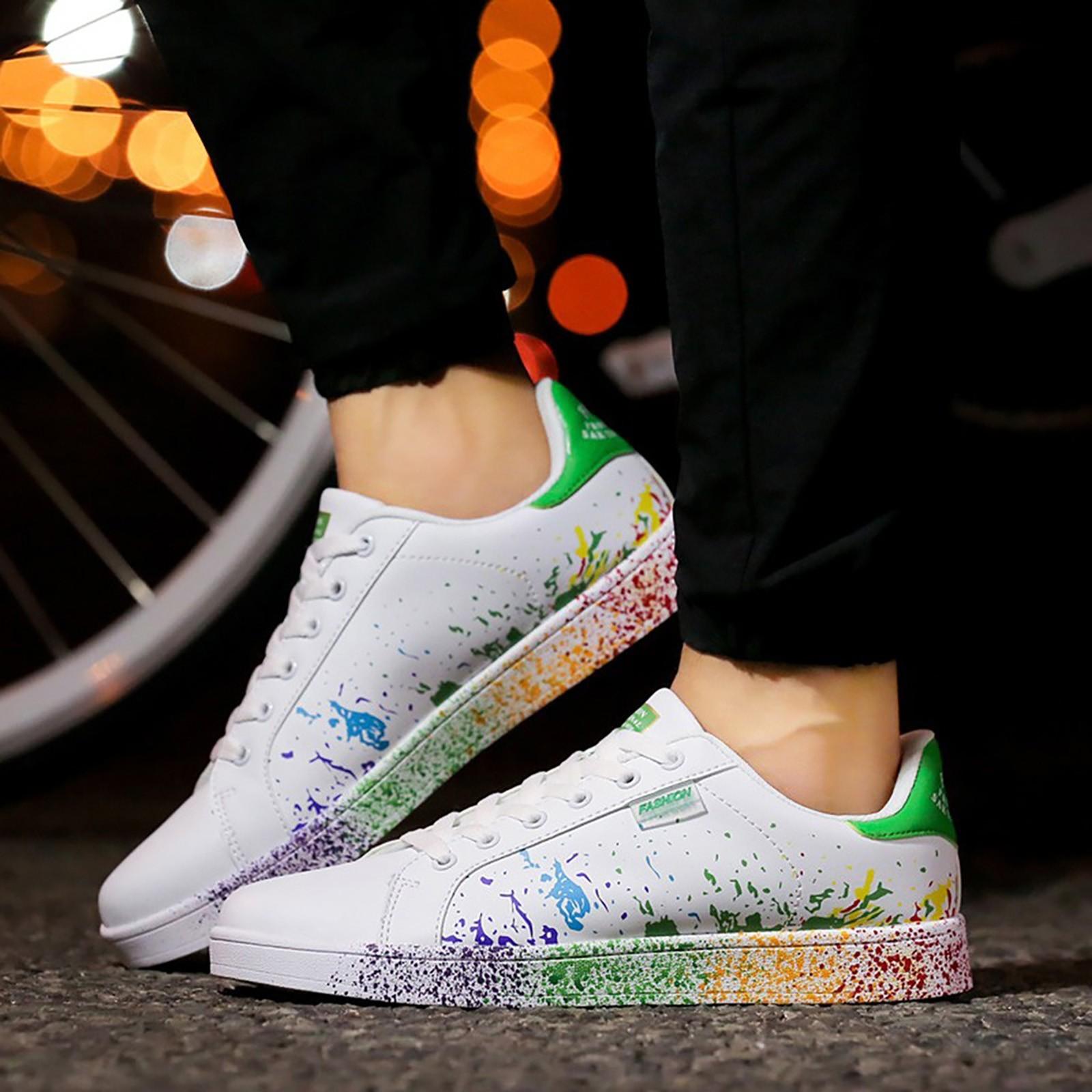 

Женская модная пара красочных белых туфель, мужская спортивная обувь для доски 36 зелёный