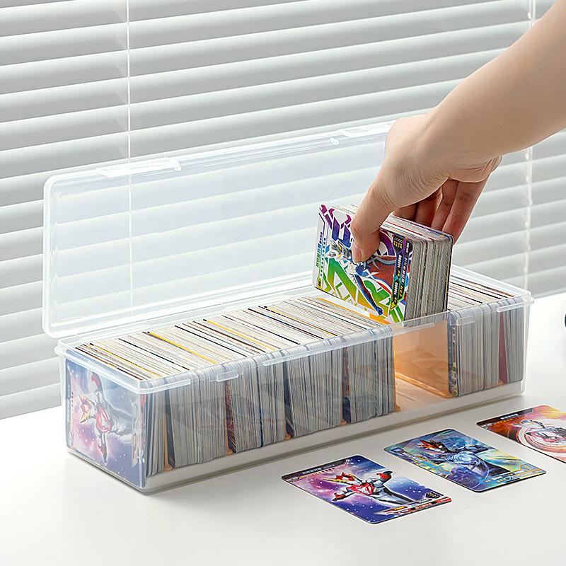 Ultraman Card Storage Box Transparent Square Clamshell Yu-Giu King Card Storage Box Large Capacity Sorting Box
