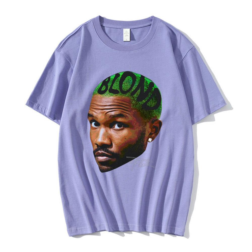 Frank Vintage Graphic T Shirt Blond Hip Hop Popular Music Singer RB Tshirt Men Women Fashion Oversized Short Sleeve Tshirts