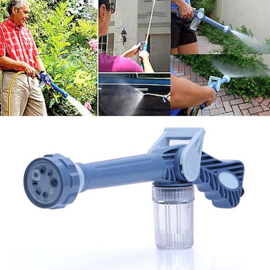Multi-functional 8-In-1 High Pressure Washer with Modes Plants Watering Cleaning Dispenser 8 Spray Handheld Sprayer