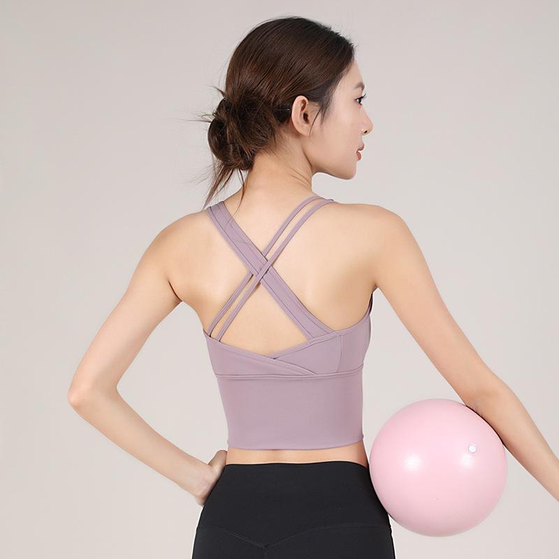 Women's Cross-Back Shockproof Sports Bra for High-Intensity Running, Yoga, Pilates, and Fitness