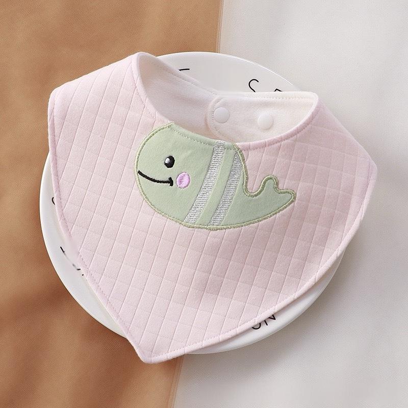 360° Rotating Waterproof Cotton Baby Bib for Ages 0-2