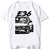 Retro E30 Old Classic Dirty Style Tshirt Unisex Short Sleeve Harajuku E34 E36 E28 Sport Race T Shirt Hip Hop White Casual Boy Tees