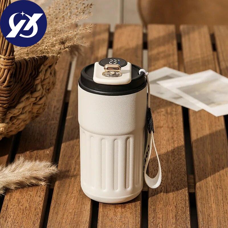 420 ml Smart Thermosflasche Wasser Digitale LED-Temperaturanzeige Kaffeetasse Tasse Edelstahl Camping Hydroflask Tragbare Thermoskannen Geschenke Student