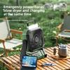 Portable Camping Fan Rechargeable Battery Operated with Lights Outdoor Beach Tent Fan 4 Speed Adjustable Brightness Heavy Duty