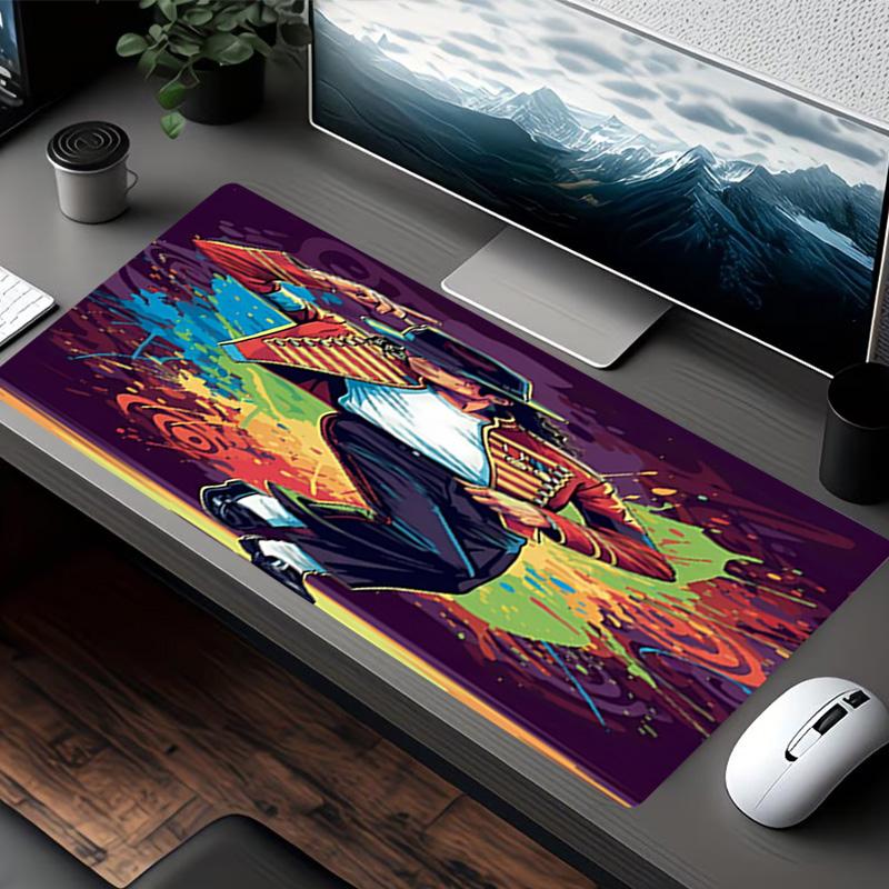 Tappetino per Mouse con Stampa di Michael Jackson, per Tastiera, Pad per Laptop PC per Ufficio, Casa, Decorazione Scrivania, Regalo di Compleanno Perfetto per Giocatori