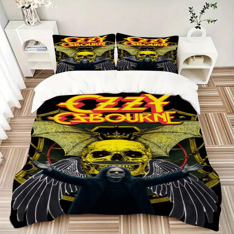 Ozzy Osbourne Dark Wings Print 3Pcs Bedding Setduvet Cover With 2 Bedropillowcase Home Birthday Gift