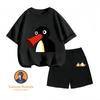 Kinder Tweestukken Set PINGU Cartoon Print Zomer Mode Hete Verkoop Jongens en Meisjes