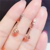 Exquisite Russian Purple Gold Fashion Classic Generous Ball Earrings Rose Gold Plated Color Gold Car Flower Ball Earrings